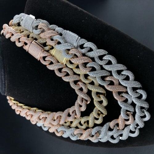 15mm Infinity Diamond Chain rose white