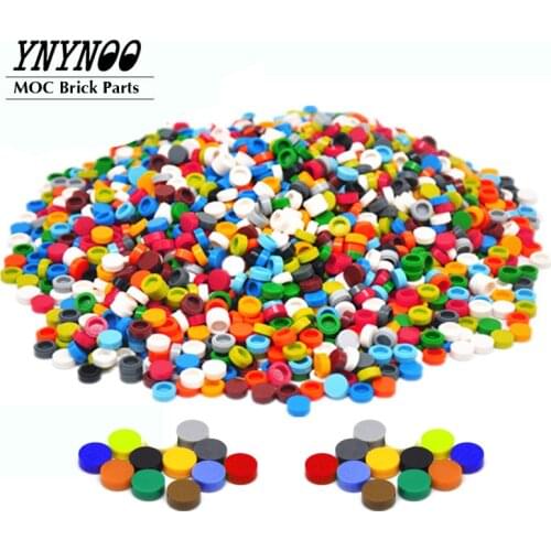 3600pcs/lot Tile 1x1 Round 98138 MOC Building Blocks Parts Educational Creative Toys Pixel Painting Materials Gift for Children