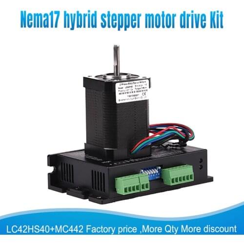 42mm 0.3N.M Nema17 Stepper Motor 42 motor Nema 17 step motor LC42HS40+ MC442 microstep drive kit 1.2A 4-lead for 3D printer