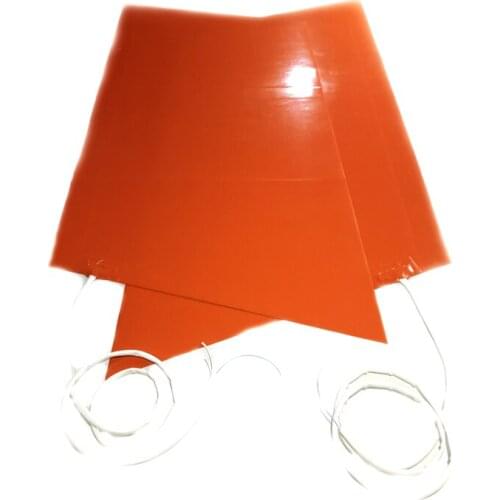 830*1650*1.5mm 220V 8500W Silicone Pad Heater for machine adhesive 1 side 2000mm lead wire