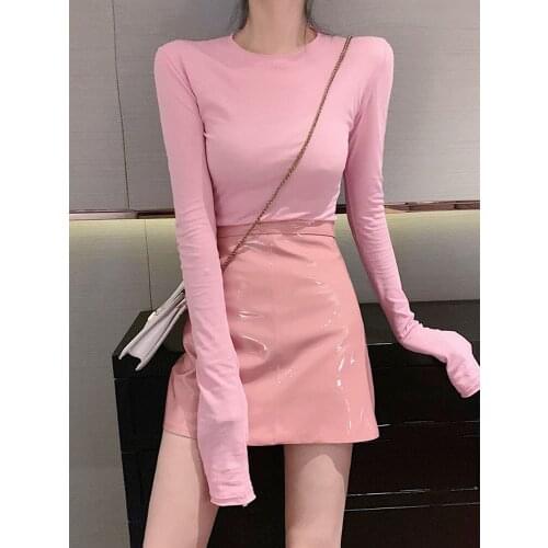 Женские кожаные юбки BADAWEN China At AliExpress