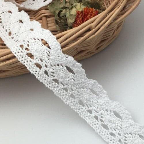 2 meters Sew white Lace Ribbon Trim Guipure 30mm width , Craft Scrapbooking Embroidery DIY Gift Packing Decoration 7LS58-3