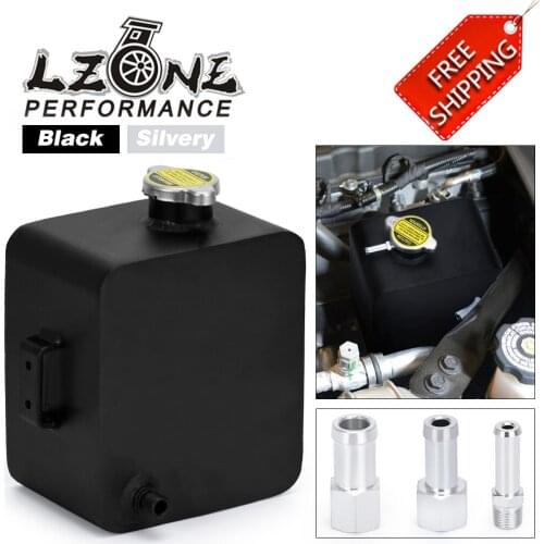 FREE SHIPPING - 2L Litre Polished Alloy Header Expansion Water Tank & Cap WATER HEADER TANK Coolant Overflow Tank Reservoir Kit