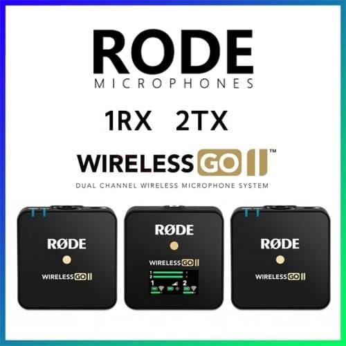 Rode Wireless GO2 GO II 2.4g Wireless Lavalier Mic Microphone System for Android Phones iPhone Camera Laptop 200m Transmission