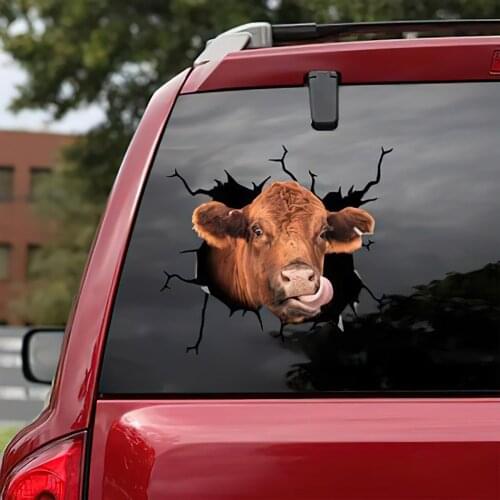 Bull Cow Cattle Bull Dog Car Sticker Pet Funny Puppy Lover Window Paste Stickers Pig Decoration Decor Party Decal Cover #WT
