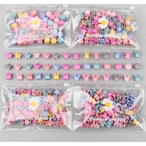 30Pcs/Bag Cute Girls Baby Heart Flower Crown Animals Colorful Hair Claws Sweet Hairpins Hair Clips Kid Hair Accessories