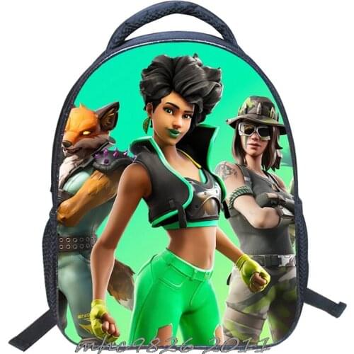 13 Inch Fortnite Game Childrens School Bag Cute Resin Mesh Backpack Children School Boys and Girls Cartoon Backpack Kids