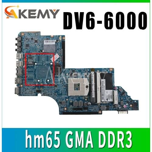 For HP pavilion DV6 DV6-6000 laptop motherboard 665993-001 hm65 GMA HD3000 DDR3 Mainboard test OK DV6-6000 motherboard mainboard