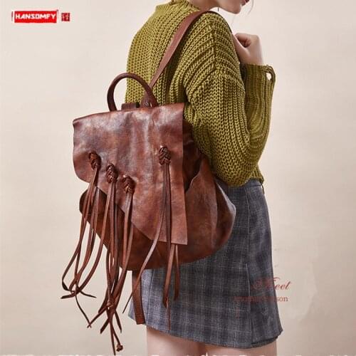 HANSOMFY Women's Suede Backpacks China