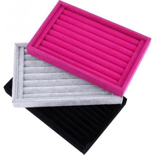 Ring Jewellery Display Storage Box Tray Case Organiser for Tie Clip Earrings