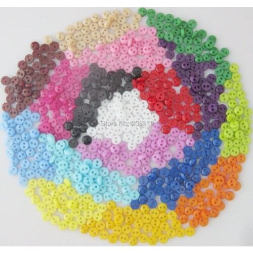 NBNKOO Round 6MM DIY Hand Made Scrapbooking Craft Puppet Make Plastic Mini Buttons 1000PCS Sewing Supplies