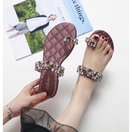 Cool Drag Girls Summer Outside Wear Flat Bottom 2018 New Fashion A Word Lazy Slippers Girl