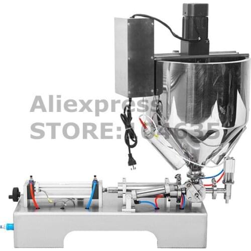 Horizontal paste liquid filling machine ketchup honey cream emulsion heating stir type stainless steel single head filling tools