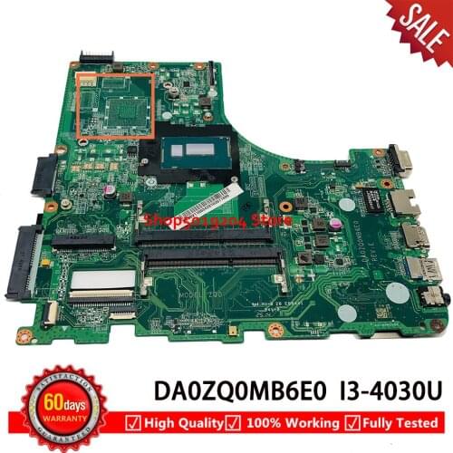 For Acer V3-472P E5-471G V3-472 E5-471 ZQ0 Laptop motherboard SR1EN I3-4030U NB.V9V11.003 NBV9V11003 DA0ZQ0MB6E0 MAINBOARD