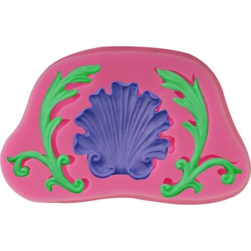 New seaweed ferns fondant silicone mold cake decoration chocolate baking mold handmade DIY glue ornaments