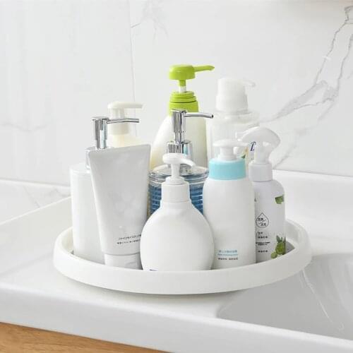 Creative Rotating Storage Tray Condiment Spice Seasoning Sauce Round Box Salt Sugar Can Non Slip Kitchen Organizer Shelf