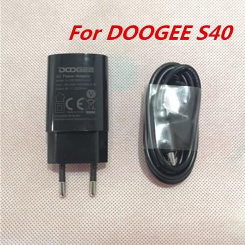 New Original For DOOGEE S40 EU 5V Fast Travel AC Power Adapter + Micro USB Data Line Cable For DOOGEE S40 Cell Phone
