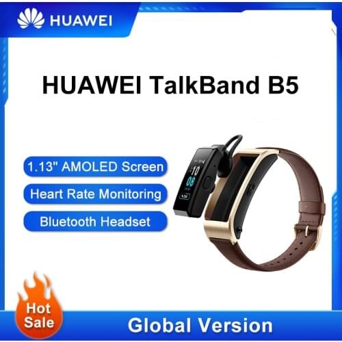 Original Huawei TalkBand B5 Fitness Bracelet Sport Tracker Smart Wristbands Heart Rate Sleep Tracking Bluetooth Headset Earphone