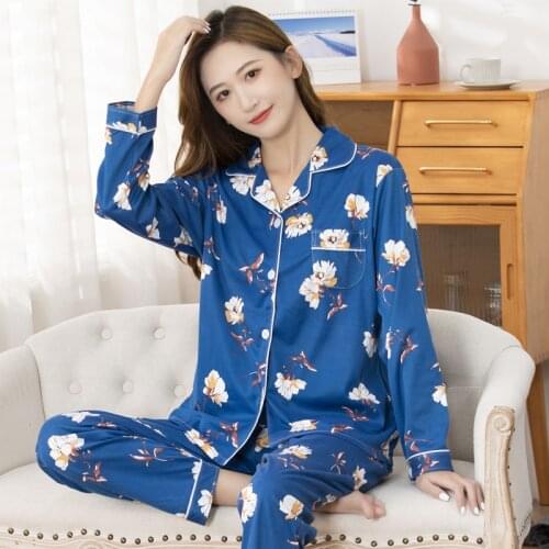 Autumn Long Sleeve Pajamas Set for Women Loungewear Girl Nightwear for Women Sleepwear Set Long Pant Youth Mother Tracksuit Set