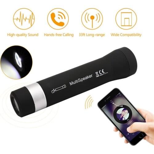Portable Bluetooth Speaker with Flashlight Mini Bicycle Wireless Speaker Outdoor Riding LED Lights Speaker Support MP3 TF Card