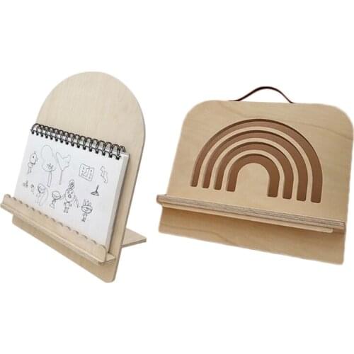 Portable Reading Rest Tablet Book Holder Bookend Support Foldable Cookbook Stand Music Score Recipe Shelf