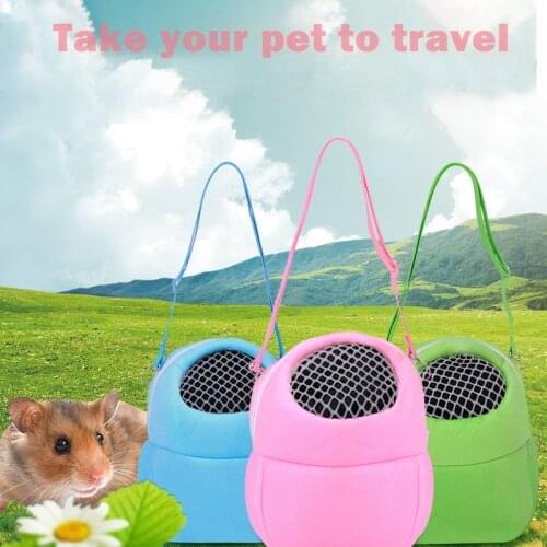 Portable Hamster Carrier Bag Travel Bag Carrier House Rabbits Cages Small Pet Carrier Bag Hanging Bag For Pets Rat Hamster