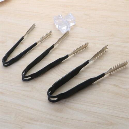 Stainless Steel Cooking Food Serving Tongs BBQ Grill Tools Kitchen Utensils Ice Clips with Silicone Handle Coffee Sugar Clamp