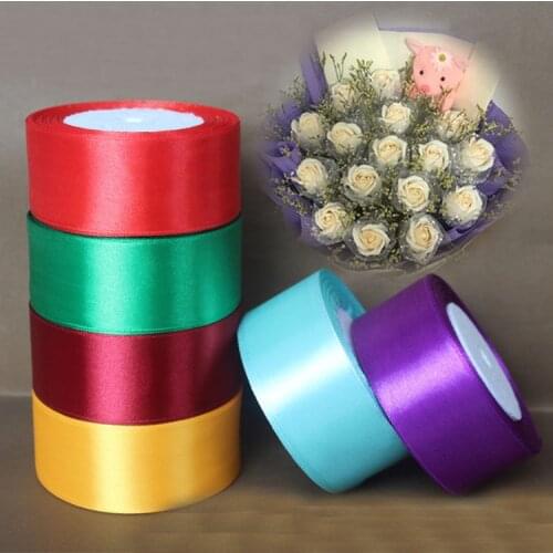 4cm Silk Satin Ribbons 22Meters/Roll Christmas Halloween Gift Wrapping Gold Silver Ribbons Wedding Table Chair Decoration Ribbon