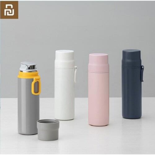 Youpin Thermos Cup 450ml Bottle 304 Stainles Steel Cup Portable Long-lasting 24 hours Thermal Vacuum mug keep warm cold water