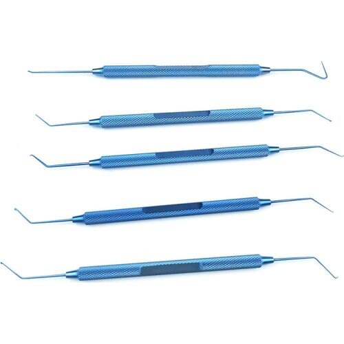 Titanium Double Phaco Chopper Spatula Manipulator Sinskey Hook Ophthalmic Instrument Double Eyelid Tool