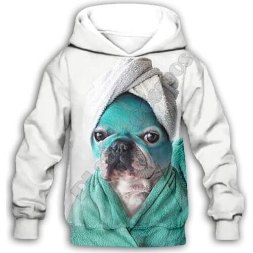 French bulldog 3d printed Hoodies family suit tshirt zipper Pullover Kids Suit Funny Sweatshirt Tracksuit/Pant Shorts