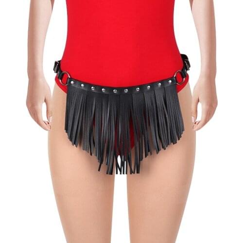 BDSM Gothic Women Bottom Harness Panties Female Tassel Thongs G-string Low Waist Underwear Harajuku Sexy Lingerie Body Harness