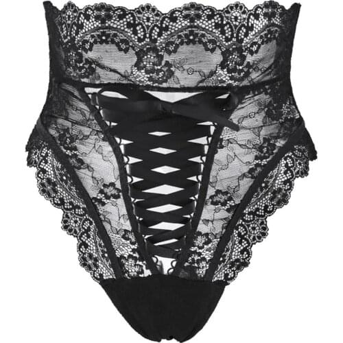 Amazing Sexy Panties Women High Waist Lace Thongs and G Strings Underwear Ladies Hollow Out Underpants Intimates Lingerie