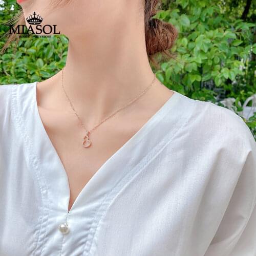 Rose Gold Necklace Matching Women Clothing Gift Temperament Simple Jewelry 2021 Pendant Neck Chain Stainles Steel Beautiful Girl