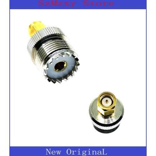 1PCS UHF SO-239 SO239 Female to SMA Male Plug Connector Coaxial Adapter UHF-SMA UHF TO SMA