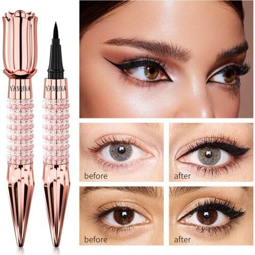 1Pcs Waterproof Quick Dry Eyeliner Liquid Waterproof Anti Oil Smudge Proof Long Lasting Black Eyeliner Pencil Beauty Makeup