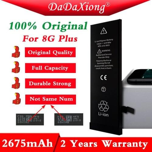 2021 100% Original 1pcs DaDaXiong Factory Battery For iPhone 8 Plus 0 Zero Cycle 2675mAh 3.85V Replacement Repair