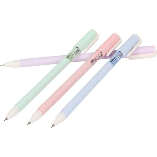 3pcs Sandblasting neutral pen 312D student thin rod 0.38MM neutral pen carbon black platinum time neutral pen