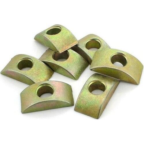 5pcs M8 color-plated zinc alloy steel half circle washer / half circle nut