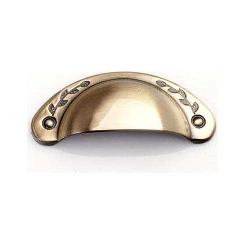 5PCS Iron Kitchen Cabinets New Design Antique bronze Handle With Flower