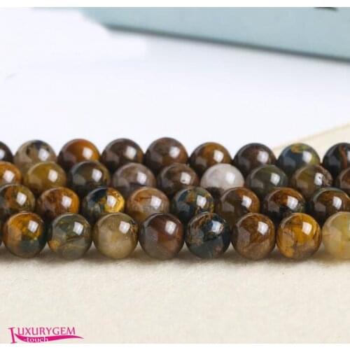 Natural Tigers Eye Stone Loose Beads High Quality 4/6/8/10/12mm Smooth Round Shape DIY Gem Jewelry Accessories 38cm wk376