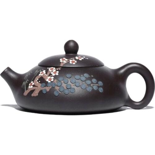 Zisha Teapot Yixing Handmade Pot Kung-fu Teaware Purple Clay Drinkware For Puer Green Black Gold Sand Three-year-old Cold Pot