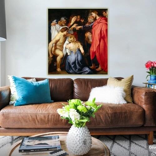 Citon Peter Paul Rubens《The Resurrection Of Lazarus》Canvas Art Oil Painting Artwork Picture Wall Hanging Decorations Home Decor