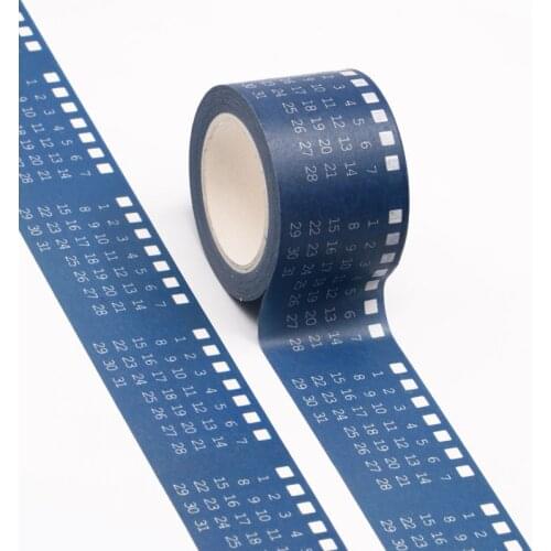 10PC 30MM*10M Calendar Designs Washi Tape Wide Sticky Adhesive Tape Scrapbooking Album DIY Decorative Paper Tape set