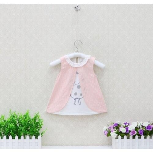 Little Q Baby 100% Cotton Blouse Girls O neck One Piece Dress Lace girl Shirts Dressed Clothes Picture of cow