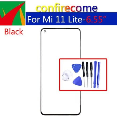 For Xiaomi Mi 11 Lite Touch Screen Panel Front Outer Glass Lens LCD Glass Front Replacement