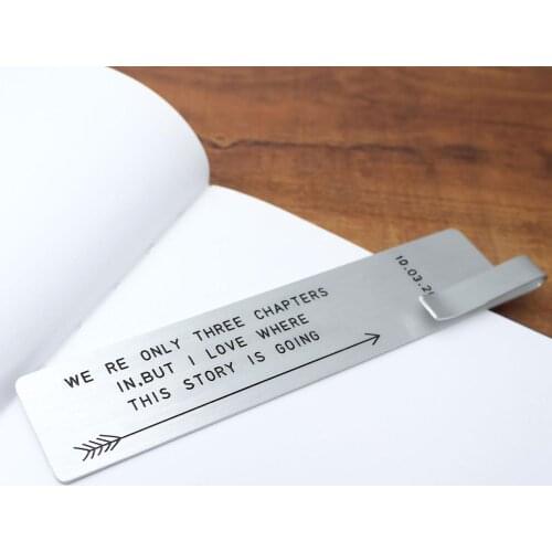 Personalized Bookmark Custom Engraved Any Words Bookmark Christmas Gift for Reader Gift for Book Lovers