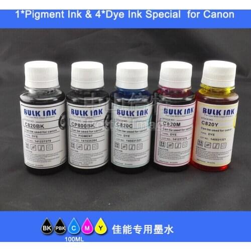 INK WAY 100ml PIGMENT INK plus 400ml Ink for Canon 5 COLORS PGI-470 480 570 580 BCI-320 PGI-250 550 650 225