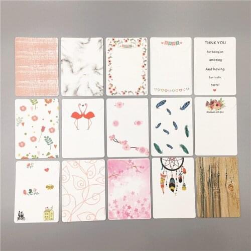 30pcs 5X7cm Necklaces Display White Cards Cardboard Jewelry Packaging Hang Tag Card Chain Paper Card for Jewelry DIY