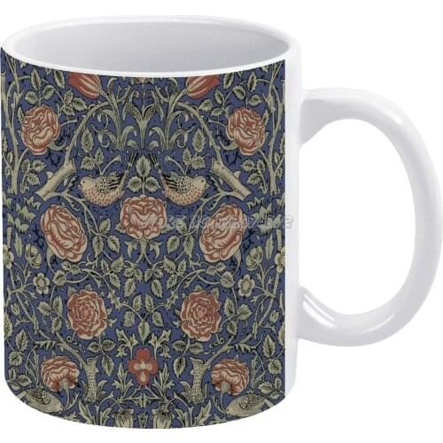 William Morris Rose Pattern Coffee Mugs Custom Cup Personalized Mug Tea Cup Hot Drink Cup Creative Drinkware Gifts William Morri